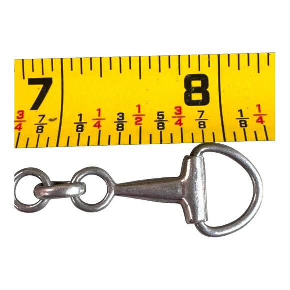 Vtg Sterling Silver 925 Modernist Horse Bit Pattern Link Bracelet 8" Equestrian - Picture 5 of 8